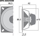 Monacor SPH-30X/4SW, High-Quality-Hi-Fi-Breitbänder, 20 W, 4 Ohm, mit schwarzer Kevlar-Membran