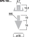 Monacor SPS-10/GO, Lautsprecher-Spike-Set (4er)