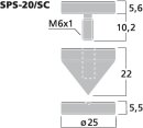 Monacor SPS-20/SC, Lautsprecher-Spike-Set (4er)