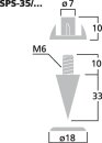 Monacor SPS-35/GO, Lautsprecher-Spike-Set (4er)