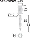 Monacor SPS-65/SW, Lautsprecher-Spike-Set (4er)