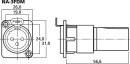 Neutrik Adapter 3pin XLR(F)/3pin XLR(M) NA3FDM