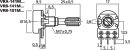 Monacor VRA-141M10, Mono-Potentiometer, 10 kOhm, log.,...