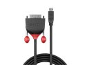 Lindy 36285 Video-Adapterkabel, 0.5m, Black Line,Micro HDMI,DVI-D