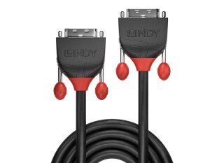 Lindy 36261 DVI-I Single Link Kabel, 2.0m, Black Line