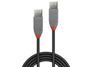 Lindy 36690 USB-Kabel, 0.2m, Anthra Line, USB A 2.0, USB A 2.0