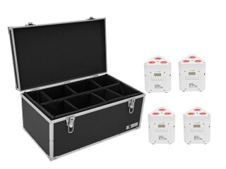 Eurolite Set 4x AKKU TL-3 TCL weiß + Case TDV-1