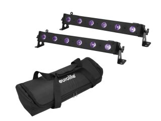 Eurolite Set 2x LED BAR-6 UV Leiste + Soft-Bag