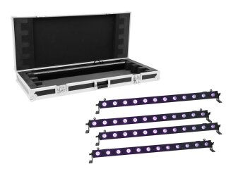 Eurolite Set 4x LED BAR-12 UV Leiste + Case