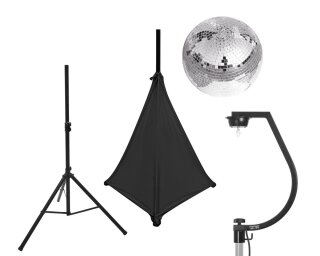 Eurolite Set Mirror ball 30cm with stand and tripod cover black