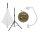 Eurolite Set Mirror ball 30cm gold with stand and tripod cover white
