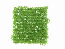 Grass mat, artificial, green-white, 25x25cm
