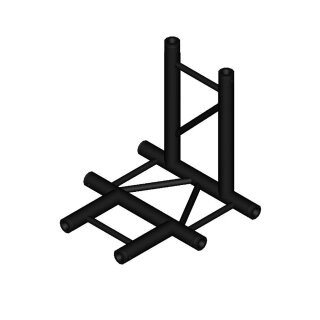 Duratruss DT 32/2-T42H-TD, 4-Weg T-Stück horizontal, T-joint + down, schwarz