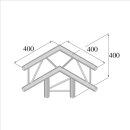 Duratruss DT 32/2-C31V-LD90, 3-Weg Ecke 90° vertikal, 90° corner + down