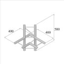 Duratruss DT 32/2-C44H, 4-Weg Ecke 90°, horizontal