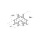 Duratruss DT 32/2-C44V, 4-Weg Ecke 90° vertikal