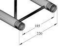 Alutruss Decolock DQ2-S200 2-way cross beam bk