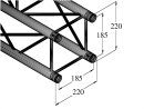 Alutruss Decolock DQ4-S750 4-Way Cross Beam bk