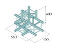 Alutruss Decolock DQ4-SPAT42 4-Weg T-Stück sw