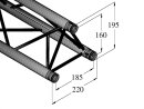 Alutruss Decolock DQ3-S200 3-Way Cross Beam bk