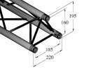 Alutruss Decolock DQ3-S250 3-Punkt-Traverse sw