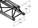 Alutruss Decolock DQ3-S1000 3-Way Cross Beam bk