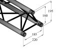 Alutruss Decolock DQ3-S2500 3-Way Cross Beam bk