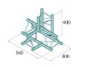 Alutruss Decolock DQ3-SPAT42 4-Way T-Piece \/ bk