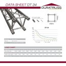 Duratruss DT 34/2-250, 4-Punkt Traverse, 250cm gerade, 2mm-Wandstärke