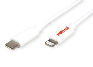 Roline Lightning Kabel, 1.0m, Lightning male / USB C male