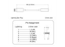 Roline Lightning Adapter, 0.13m, Lightning male / Klinke 3.5mm fe