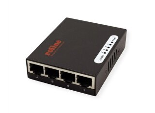 Roline Pocket Gigabit-Ethernet-Switch, 4 Port, schwarz