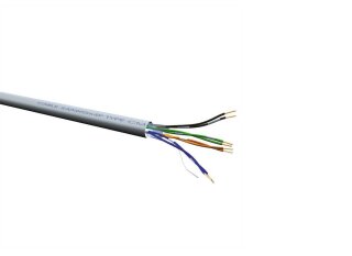 Roline UTP-300M CAT6a Netzwerk Verlegekabel, grau, Draht, LSOH