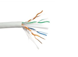 Roline UTP-100M CAT6a Netzwerk Verlegekabel, grau, Draht