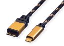 Roline Gold USB Kabel,  1m, USB C 3.2 / USB Micro-B 3.2