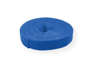 Value Haken/Flausch Klettband Rolle, blau