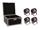 Eurolite Set 4x LED IP PAR 3x9W SCL Spot + Case