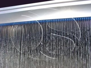 Wasserleinwand WS-101 für Deko, Laser oder Videoprojektion, 1m, etwa 100 Düsen