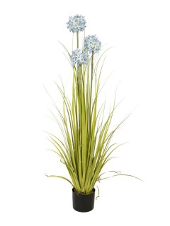 Europalms Allium grass, artificial plant, blue, 120 cm