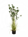 Europalms Evergreen shrub with grass, artificial plant,...