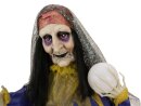 Halloween Figur Wahrsagerin, animiert 50cm