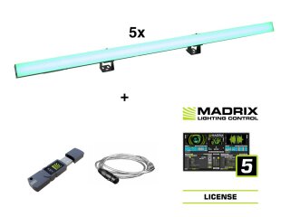 Eurolite Set 5x LED PR-100/32 Pixel DMX Rail + Madrix Software