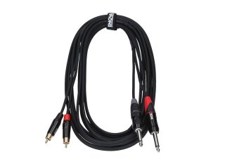 Enova EC-A3-CLMPLM-1 Audio Adapterkabel, 1m, 2x Klinke/2x Cinch