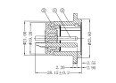 Enova XL13MB-W XLR 3pol Einbaubuchse, IP67, male