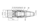 Enova XL23MB-W XLR 3pol Stecker, IP67, male