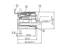 Enova XL13FB XLR 3pol Einbaubuchse, female