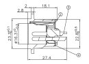 Enova XL13MB XLR 3pol Einbaubuchse, male