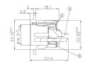 Enova XL15MB XLR 5pol Einbaubuchse, male