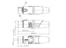 Enova XL25FB XLR 5pol Stecker, female