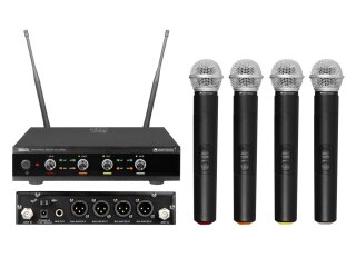 Omnitronic UHF-E4 Wireless Mic System 823.6/826.1/828.6/831.1MHz